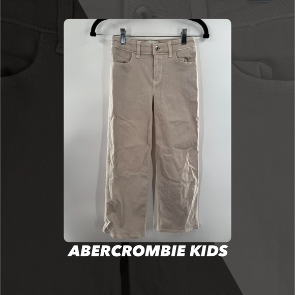 EUC Abercrombie Kids Tan High Rise Wide Leg Jeans - Picture 1 of 6